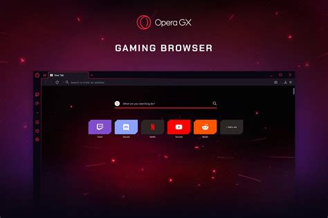 opera lance  navigateur web gaming opera gx