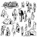 Refugees Refugee Illustrations sketch template