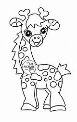 Coloring Pages Baby Animals Animal Printable Kids Giraffe Printables Cute Sheets Print Book Books Wuppsy Giraffes Drawing Library Babies Popular sketch template