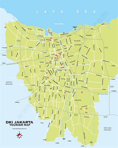 Jakarta Carte – Carte Jakarta Indonésie – Mcascidos