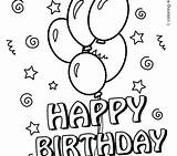 Coloring Pages Balloons Birthday Party Printable Getdrawings sketch template