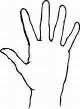 Printable Clipart Template Hand Handprint Outline Clip Library sketch template