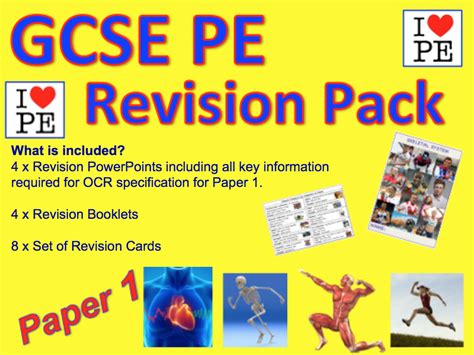 gcse pe ocr paper  revision pack teaching resources