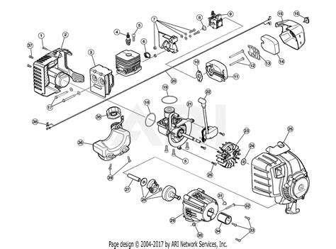 troy bilt tb akg akg parts diagram  engine assembly