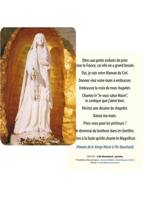 Boutique Religieuse Cartes Prière De La Vierge Marie à L