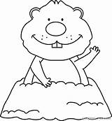 Groundhog Coloring Coloring4free Hole Printable Pages Related Posts sketch template