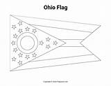 Ohio Coloring Flag Flaglane Printable Flags Pages Choose Board sketch template