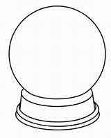 Globe Snow Coloring Template Clipart Snowglobe Pages Globes Christmas Outline Easy Printable Blank Clip Drawing Colouring Winter Kids Crafts Sketch sketch template