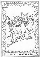 Hyena Coloring Pages Lion King Spotted Ed Getdrawings Getcolorings sketch template
