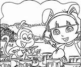 Dora Coloring Easter Explorer Monkey Bunny Loves Painting Wecoloringpage Pages sketch template