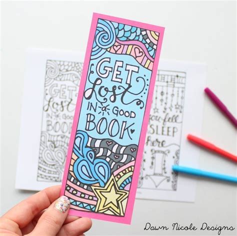 free printable coloring page bookmarks dawn nicole designs®