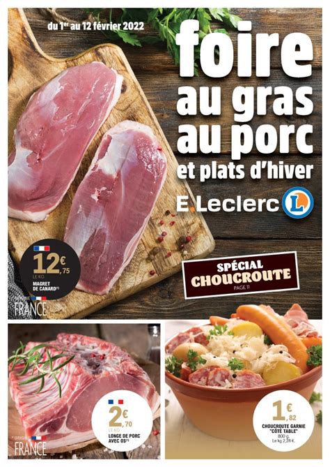 leclerc foire au gras au porc  plats dhiver