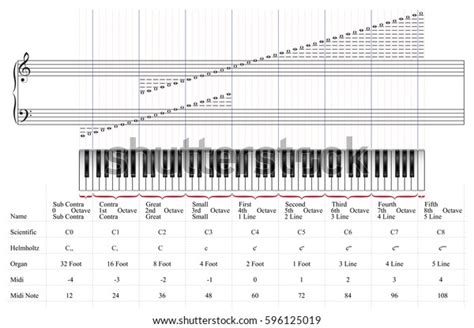 piano keyboard  keys  octaves stock vector royalty