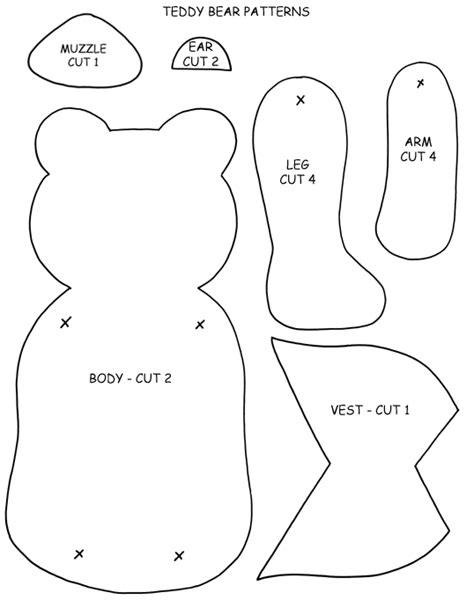hands  crafts  kids teddy bear sewing pattern memory bears