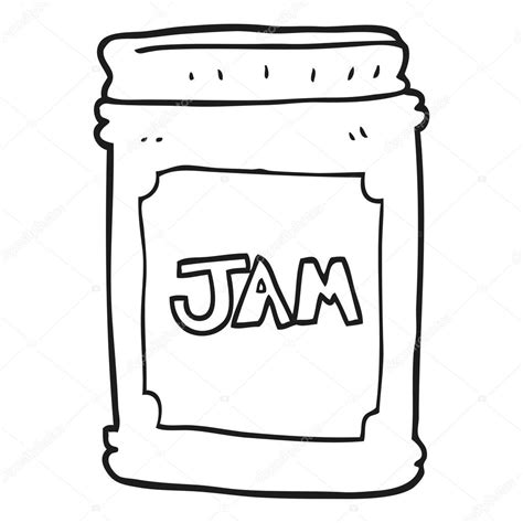 Freehand Drawn Cartoon Jam Jar — Stock Vector