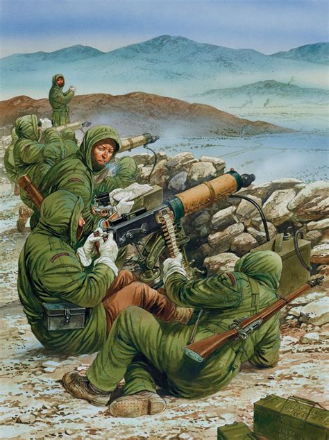 british commonwealth troops  korea november  military drawings military artwork