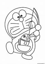 Doraemon Coloring Cartoon Pages Printable Print sketch template