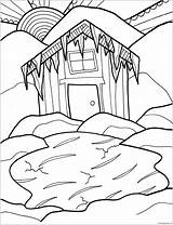 Coloring Cabin Pages Log Winter Hurry Scenes Printable Color Print Getdrawings Getcolorings Template Coloringpagesonly sketch template