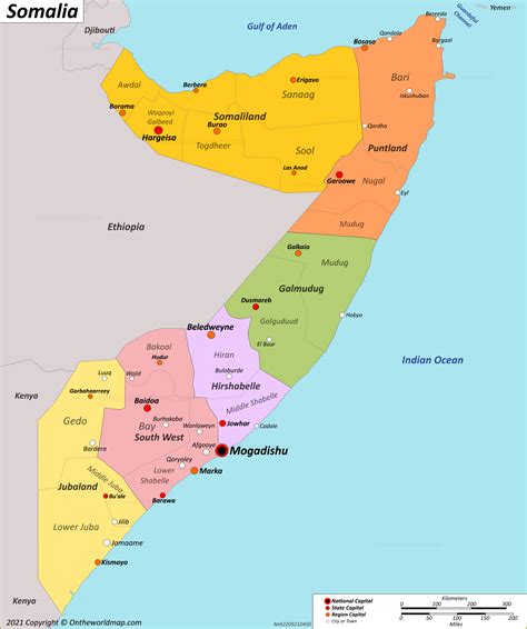 somalia map detailed maps  federal republic  somalia
