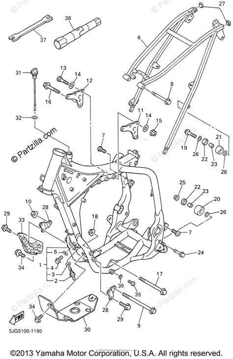 yamaha motorcycle  oem parts diagram  frame partzillacom