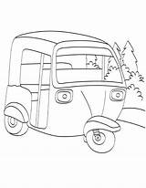 Auto Rickshaw Template Coloring Pages sketch template