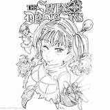 Sins Deadly Pecados Capitales Siete Meliodas Chicas Zeldris Xcolorings Taizai Nanatsu 1200px sketch template