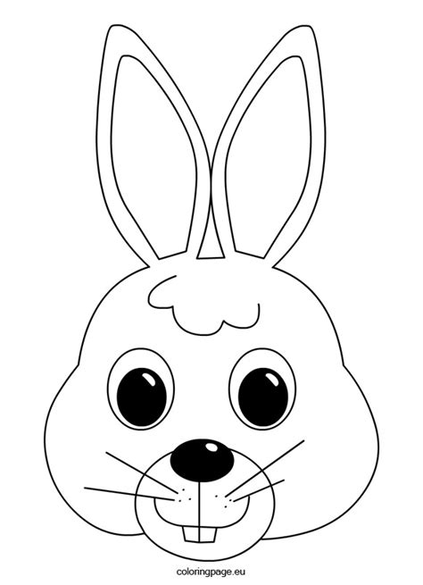easter bunny face template printable  easter rabbit template
