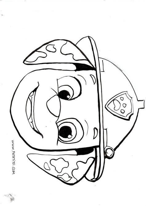 paw patrol coloring masks coloring pages