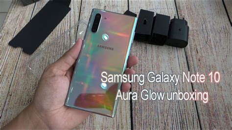 samsung galaxy note  aura glow unboxing youtube