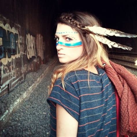 Beautiful Girl Native American Feathers Repin Makeup