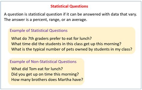 statistical questions examples solutions  worksheets games