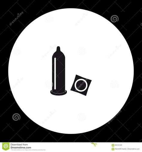 condom for safe sex simple silhouette black icon eps10 stock vector