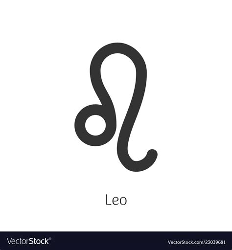 Leo Zodiac Sign Isolated On White Background Vector Image