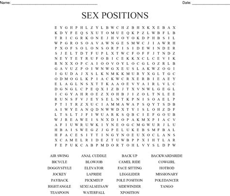 Sex Positions Word Search Wordmint