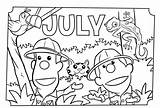 Coloring Month Year July Pages Activity sketch template
