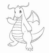 Dragon Pokemon sketch template