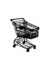 Shopping Coloring Trolley sketch template
