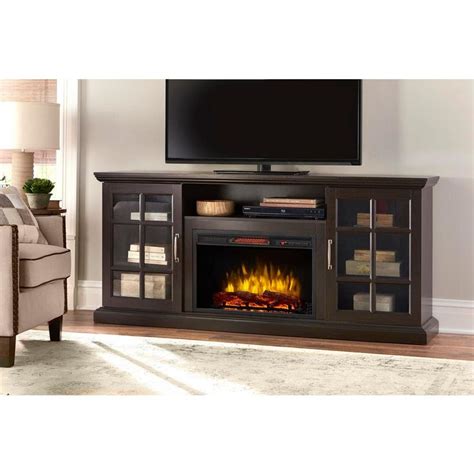 home decorators collection edenfield   freestanding infrared electric fireplace tv stand