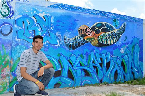 ocean mural unveiled in san pedro during reef week ambergris today breaking news lates news