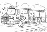 Fire Coloring Truck Pages Trucks Printable Categories sketch template