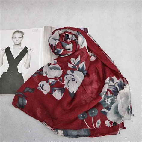 factory cheap fashion hijab for women ladies floral printing shawl