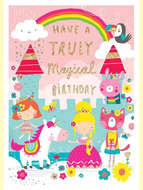 princess castle girls birthday card karenza paperie