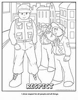 Respect Coloring Scout Cub Pages Printable Scouts Tiger Wolf Activity Kids Honesty Logo Boy Clipart Print Printables Sheets Coloringhome Scouting sketch template