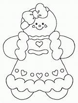 Coloring Pages Christmas Girls Girl Gingerbread Kids Popular sketch template