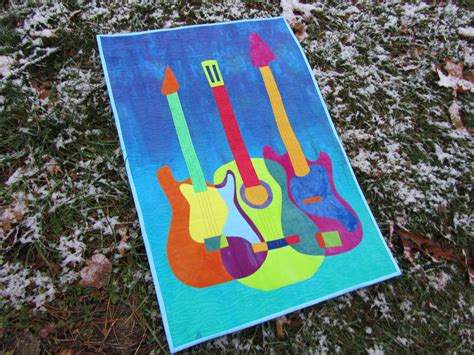 quilting jewel finished guitar quilt