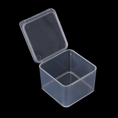 pcs plastic transparent small square boxes packaging storage box  lid  jewelry storage