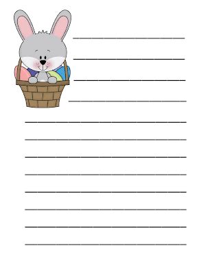 classroom freebies easter writing paper