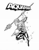 Aquaman Roi Mer Colorier sketch template