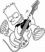 Bart Coloring Pages Simpson Colouring Lisa Popular sketch template