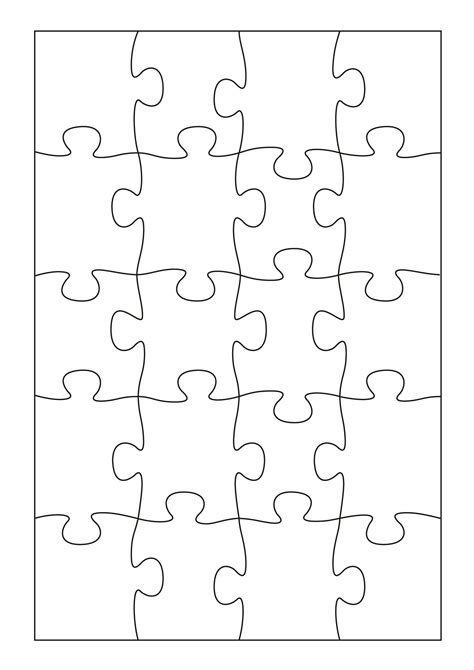 printable puzzle piece templates templatelab